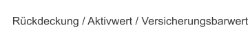 Rückdeckung / Aktivwert / Versicherungsbarwert